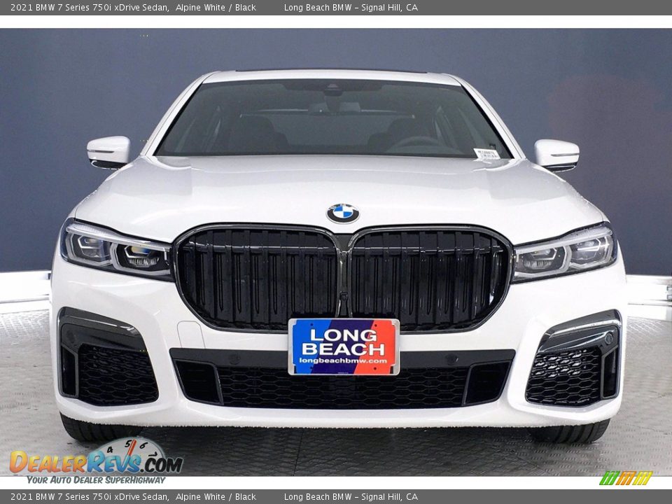 2021 BMW 7 Series 750i xDrive Sedan Alpine White / Black Photo #2