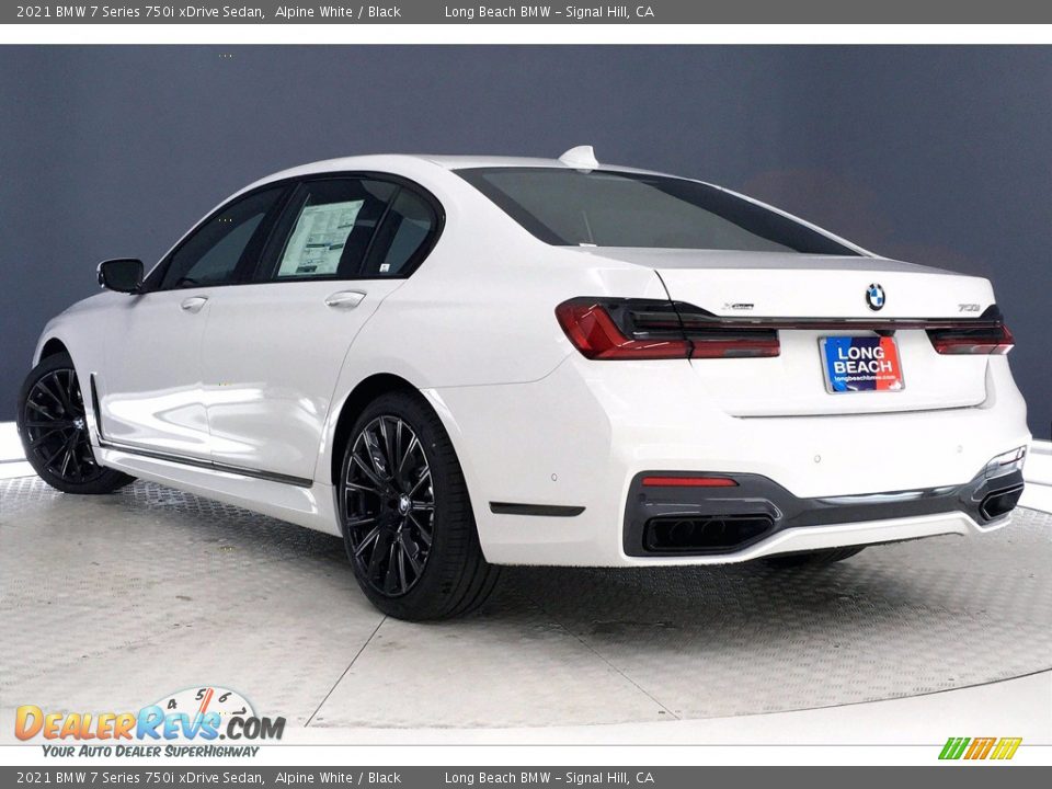2021 BMW 7 Series 750i xDrive Sedan Alpine White / Black Photo #3