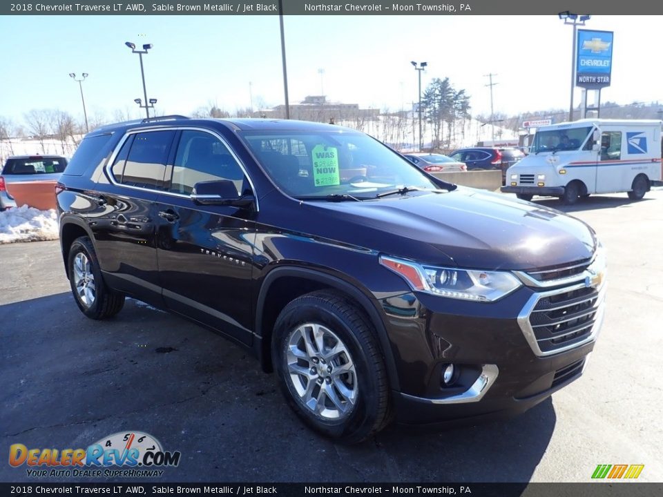 2018 Chevrolet Traverse LT AWD Sable Brown Metallic / Jet Black Photo #11