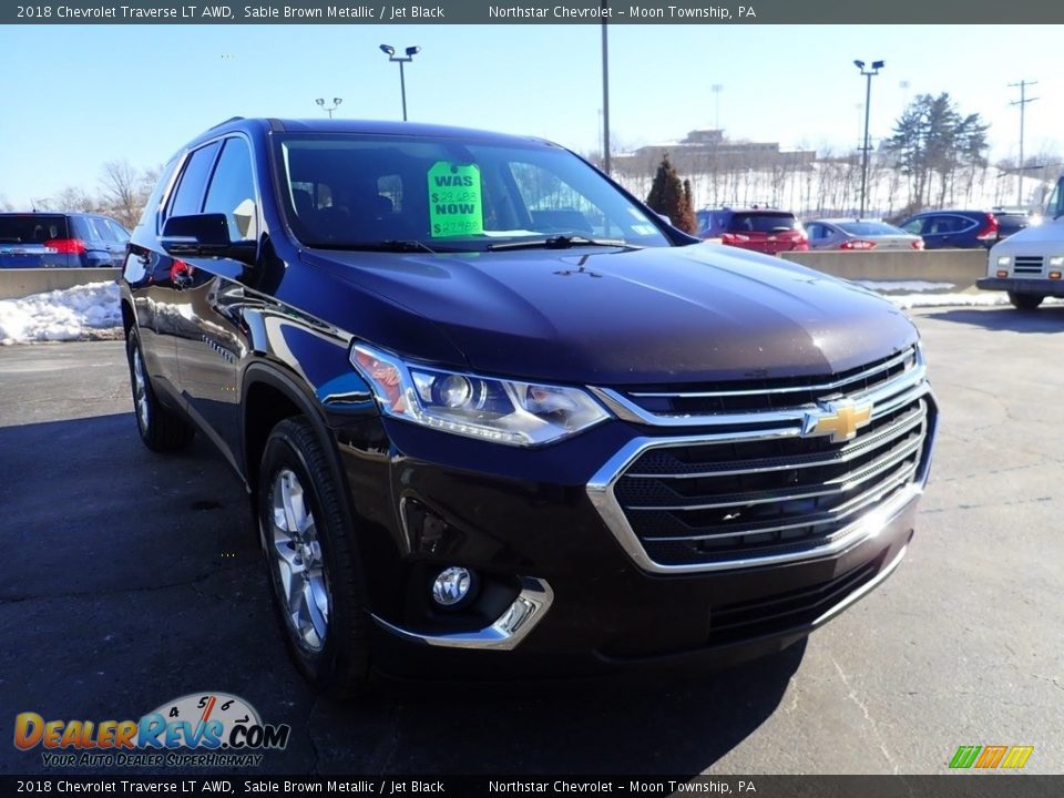 2018 Chevrolet Traverse LT AWD Sable Brown Metallic / Jet Black Photo #12