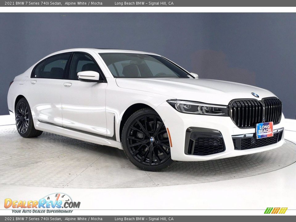 2021 BMW 7 Series 740i Sedan Alpine White / Mocha Photo #1