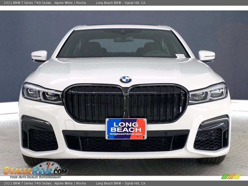 2021 BMW 7 Series 740i Sedan Alpine White / Mocha Photo #2