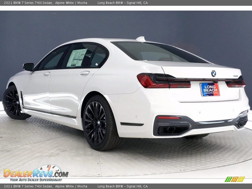 2021 BMW 7 Series 740i Sedan Alpine White / Mocha Photo #3
