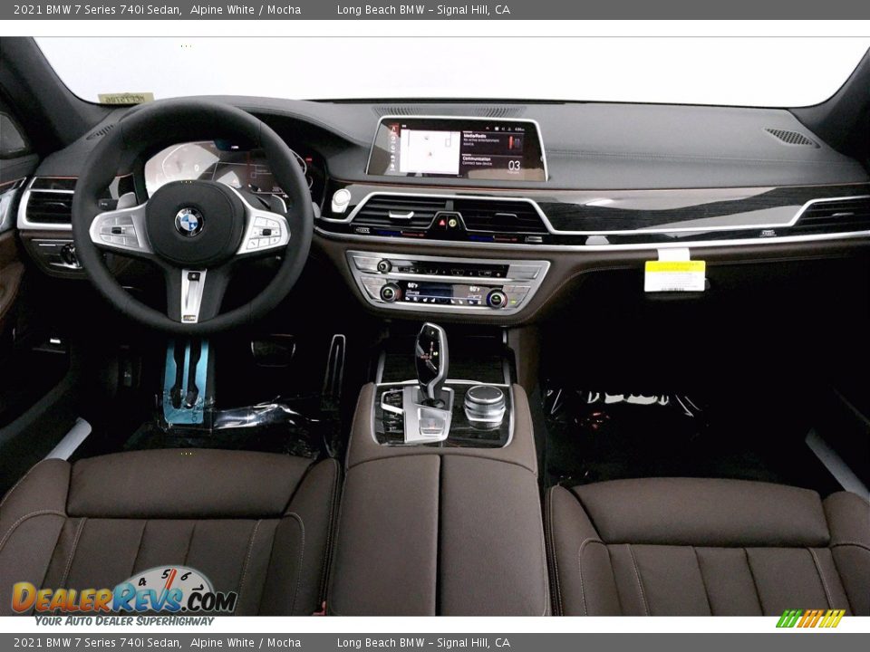 2021 BMW 7 Series 740i Sedan Alpine White / Mocha Photo #5