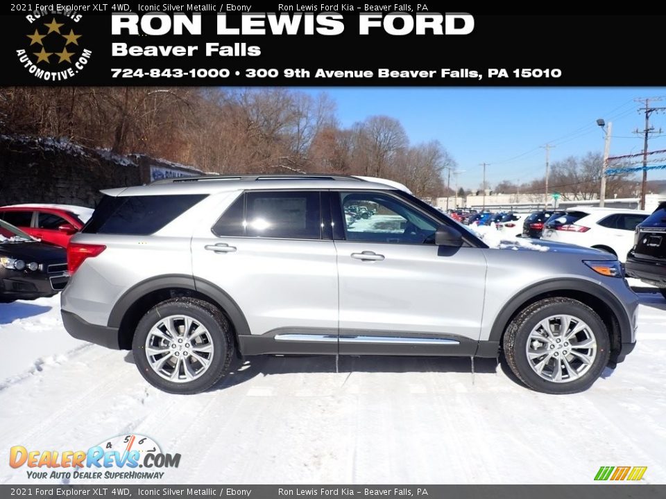 2021 Ford Explorer XLT 4WD Iconic Silver Metallic / Ebony Photo #1