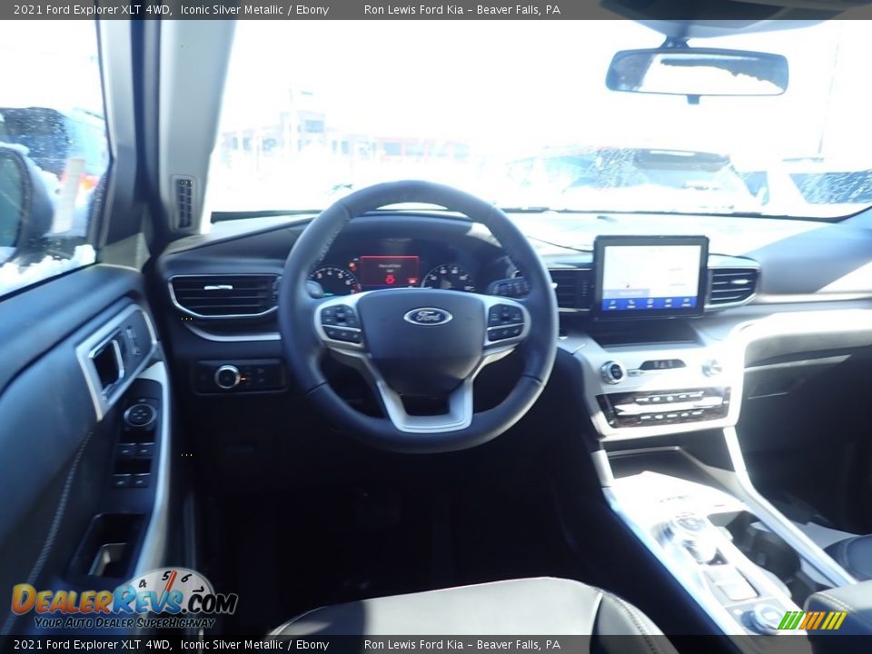 2021 Ford Explorer XLT 4WD Iconic Silver Metallic / Ebony Photo #8