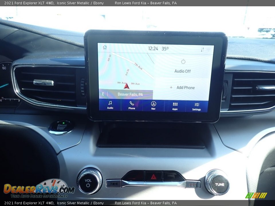 2021 Ford Explorer XLT 4WD Iconic Silver Metallic / Ebony Photo #12