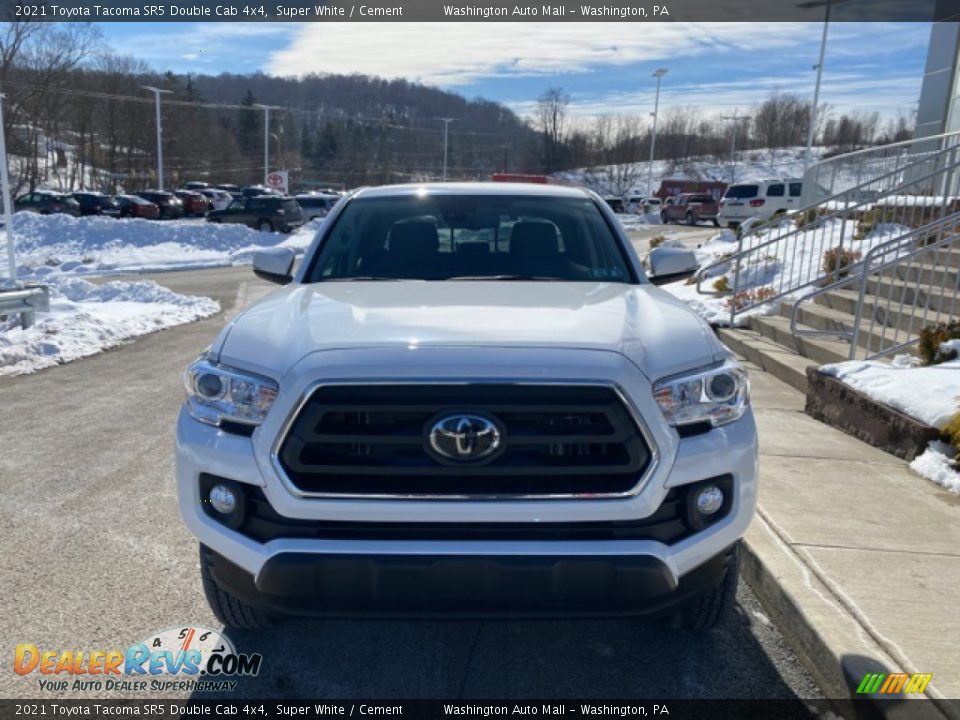 2021 Toyota Tacoma SR5 Double Cab 4x4 Super White / Cement Photo #11