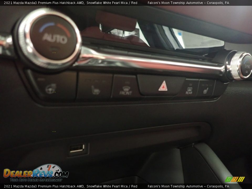 2021 Mazda Mazda3 Premium Plus Hatchback AWD Snowflake White Pearl Mica / Red Photo #12