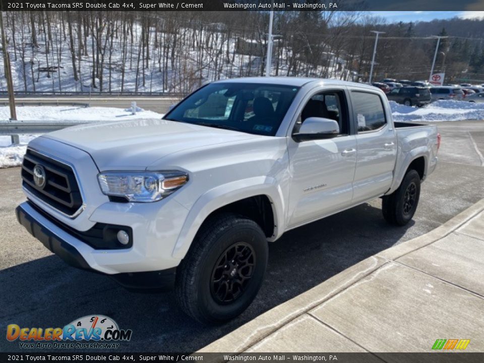 2021 Toyota Tacoma SR5 Double Cab 4x4 Super White / Cement Photo #12