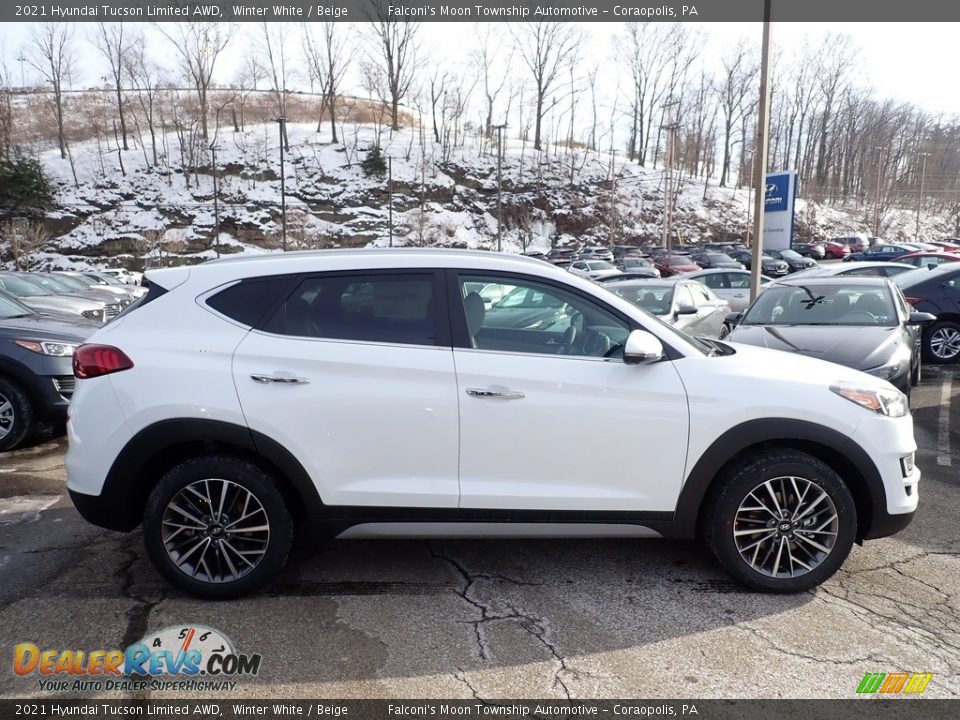 2021 Hyundai Tucson Limited AWD Winter White / Beige Photo #1