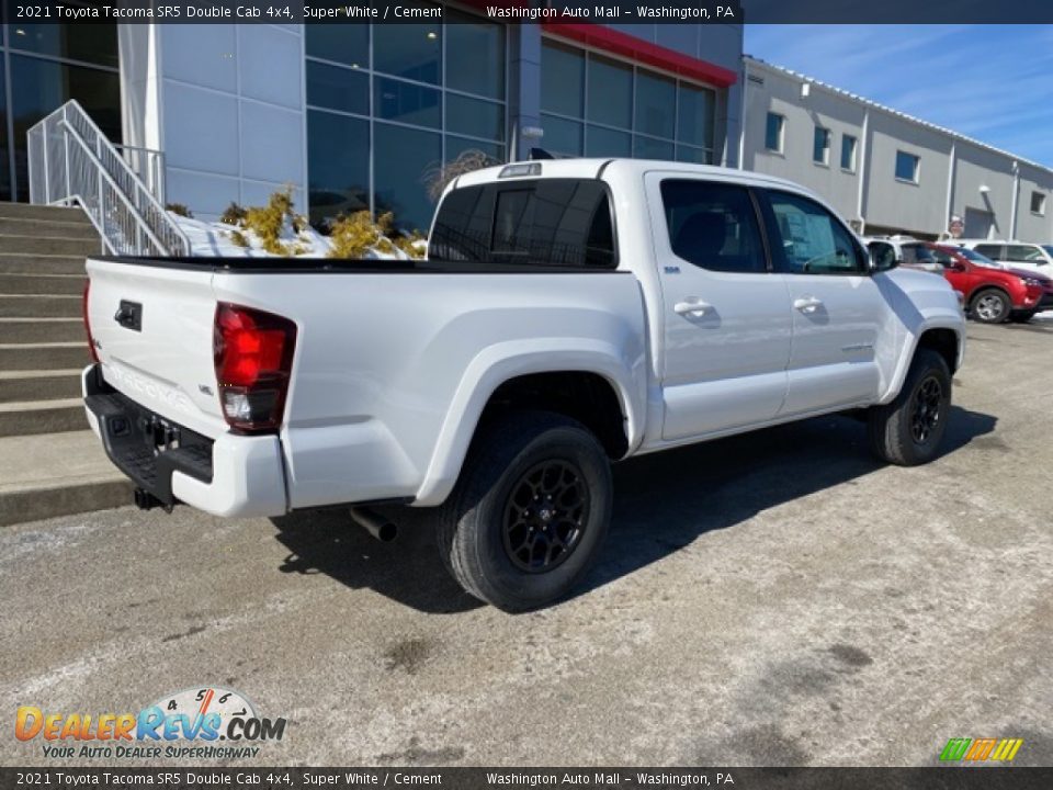 2021 Toyota Tacoma SR5 Double Cab 4x4 Super White / Cement Photo #13