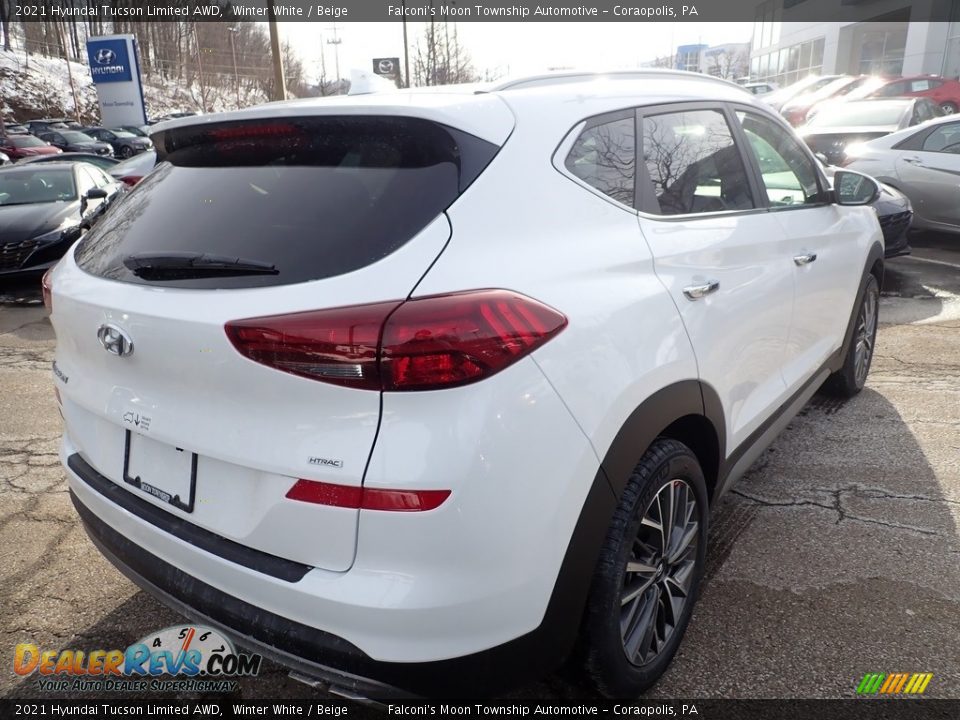 2021 Hyundai Tucson Limited AWD Winter White / Beige Photo #2