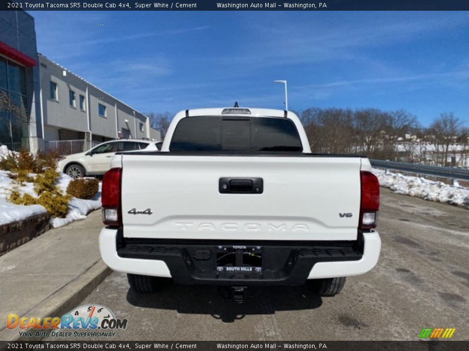 2021 Toyota Tacoma SR5 Double Cab 4x4 Super White / Cement Photo #14