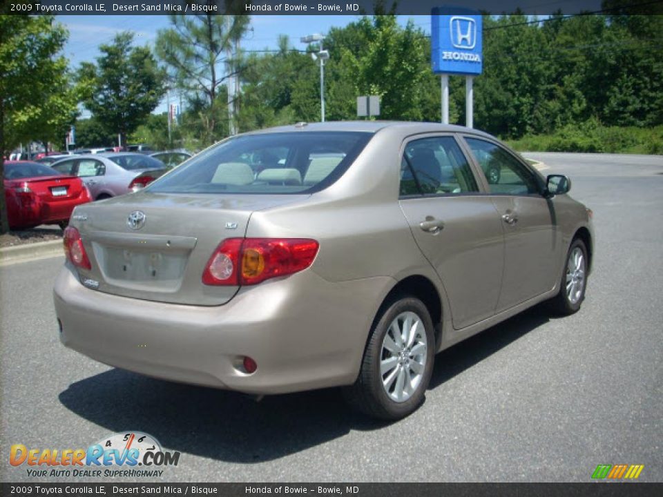 2009 Toyota Corolla LE Desert Sand Mica / Bisque Photo #3