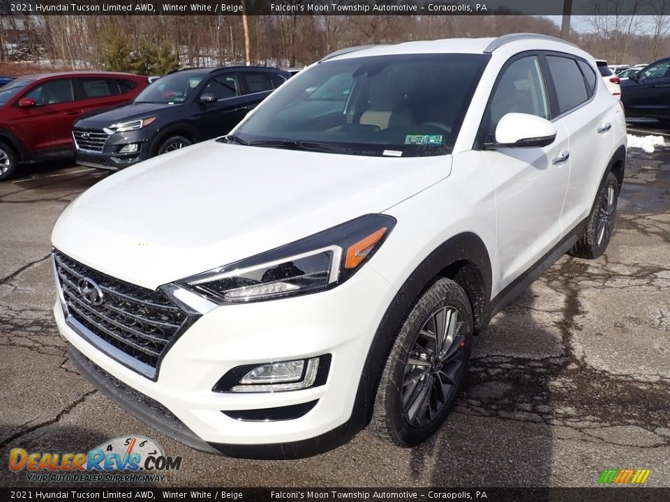 2021 Hyundai Tucson Limited AWD Winter White / Beige Photo #5