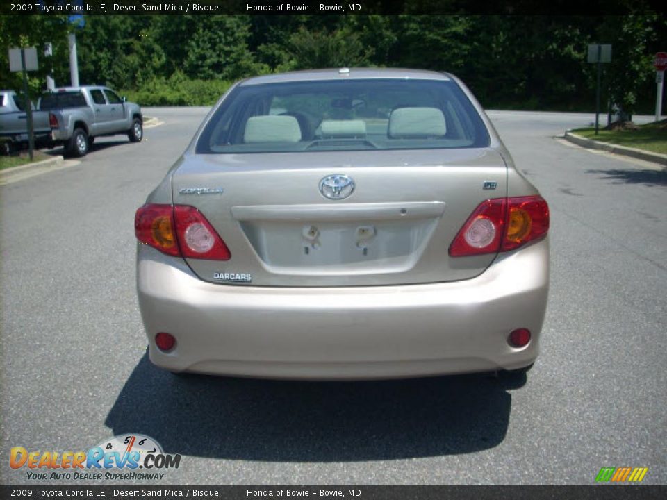 2009 Toyota Corolla LE Desert Sand Mica / Bisque Photo #4