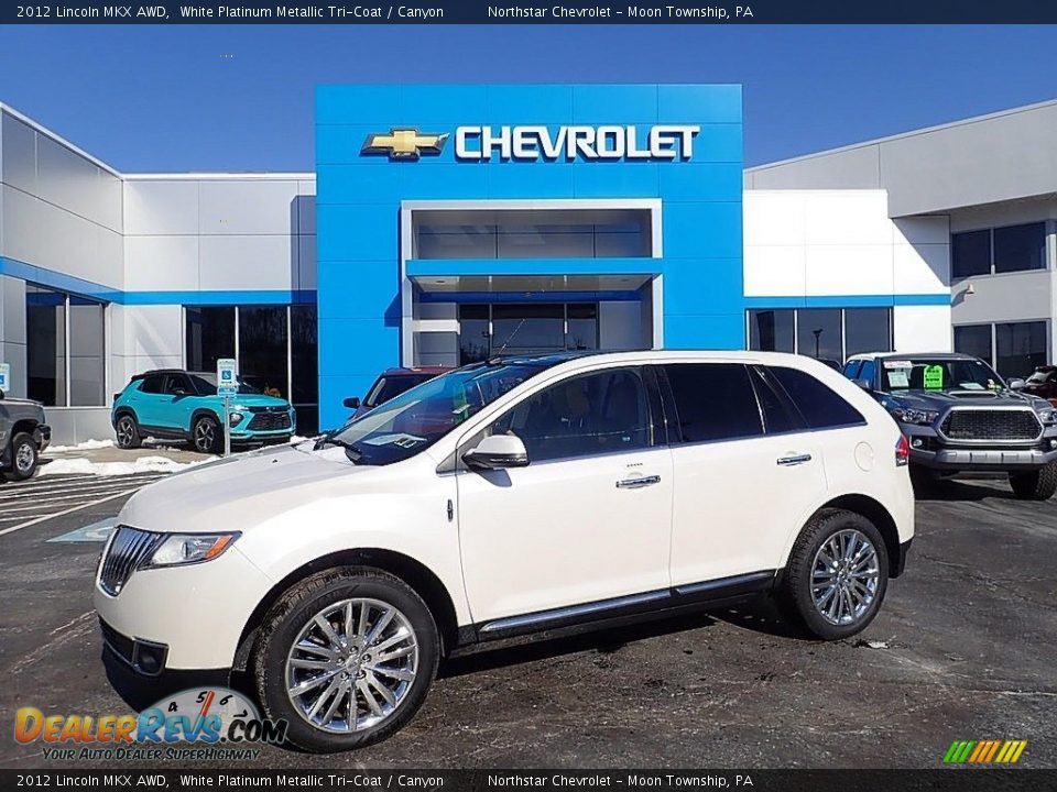 2012 Lincoln MKX AWD White Platinum Metallic Tri-Coat / Canyon Photo #1