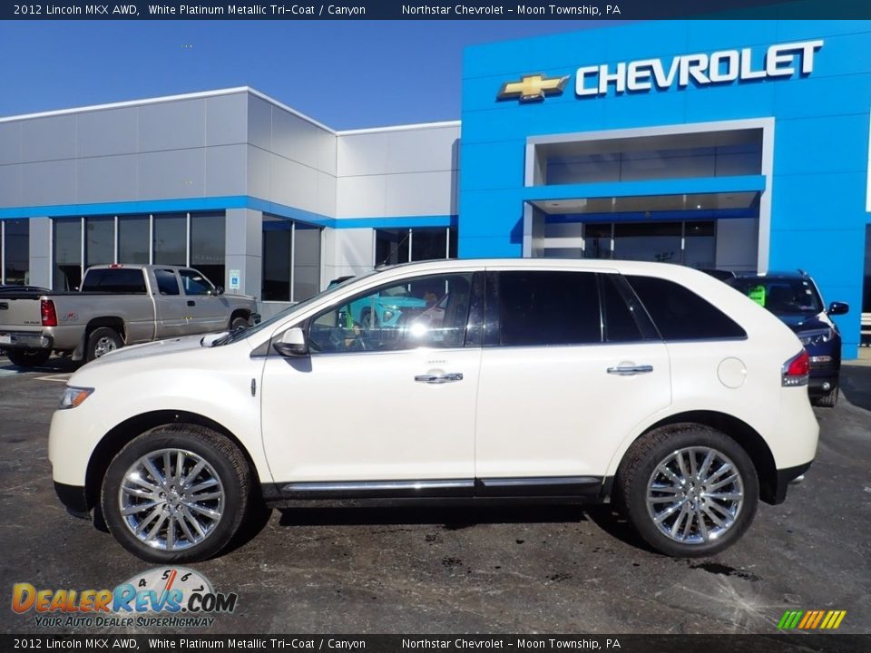 2012 Lincoln MKX AWD White Platinum Metallic Tri-Coat / Canyon Photo #3