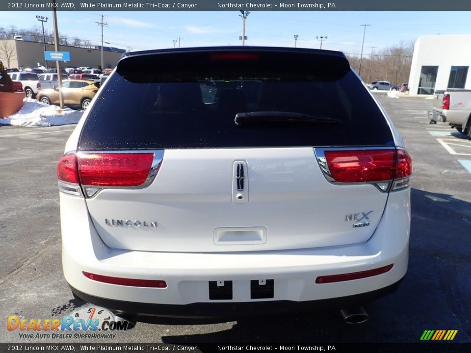 2012 Lincoln MKX AWD White Platinum Metallic Tri-Coat / Canyon Photo #6