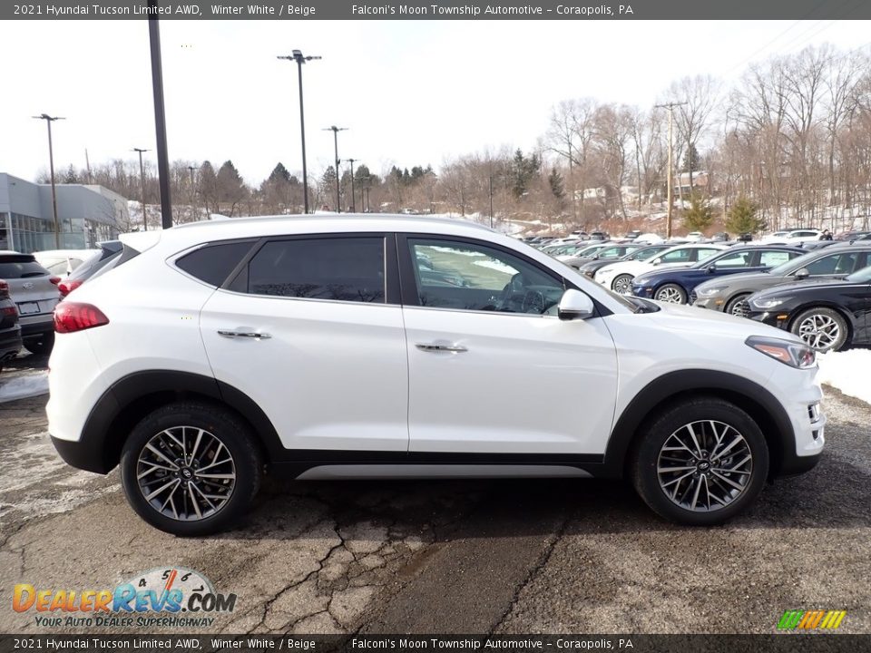 2021 Hyundai Tucson Limited AWD Winter White / Beige Photo #1