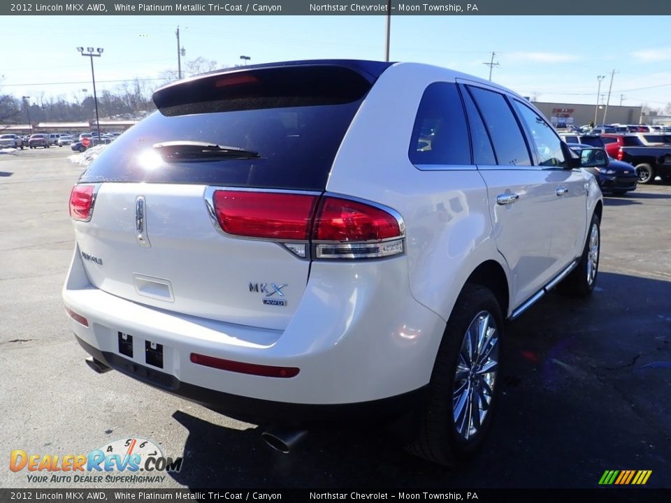 2012 Lincoln MKX AWD White Platinum Metallic Tri-Coat / Canyon Photo #8