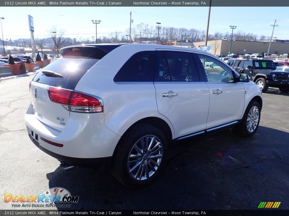 2012 Lincoln MKX AWD White Platinum Metallic Tri-Coat / Canyon Photo #9