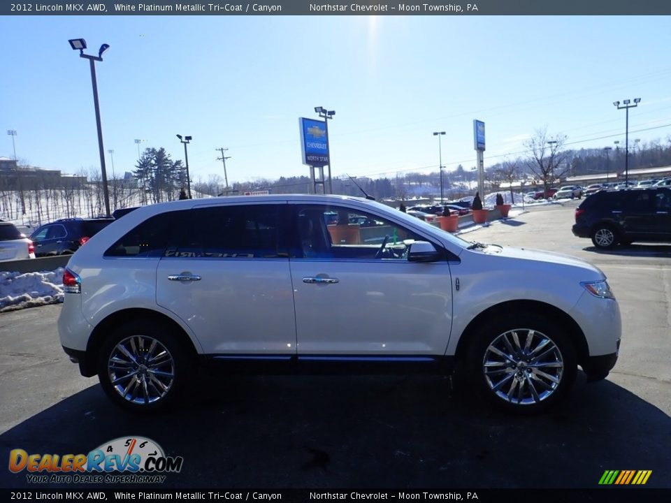 2012 Lincoln MKX AWD White Platinum Metallic Tri-Coat / Canyon Photo #10
