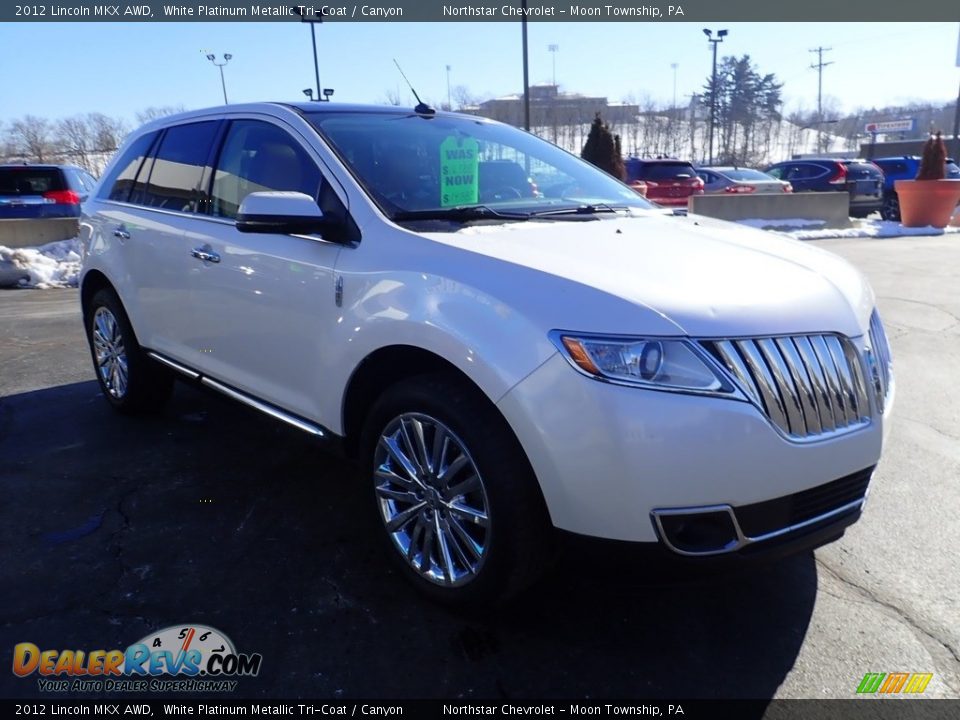 2012 Lincoln MKX AWD White Platinum Metallic Tri-Coat / Canyon Photo #11