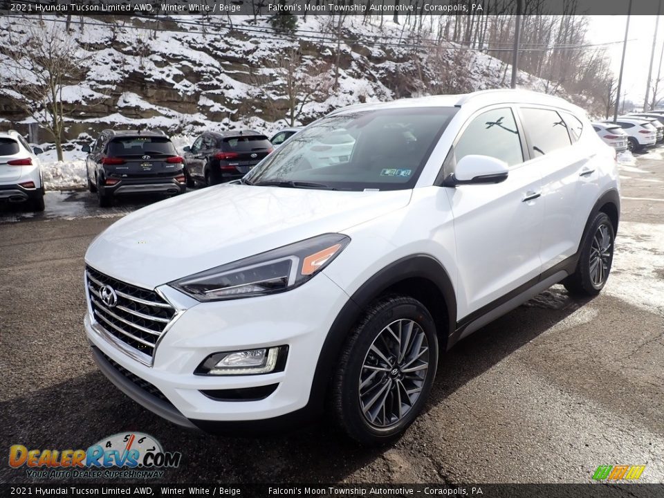 2021 Hyundai Tucson Limited AWD Winter White / Beige Photo #5