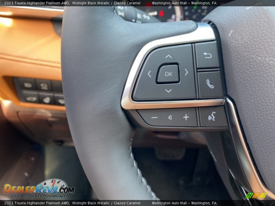 2021 Toyota Highlander Platinum AWD Steering Wheel Photo #5