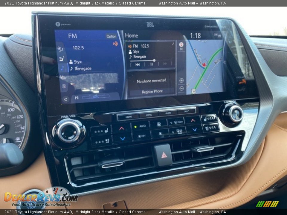 Controls of 2021 Toyota Highlander Platinum AWD Photo #7