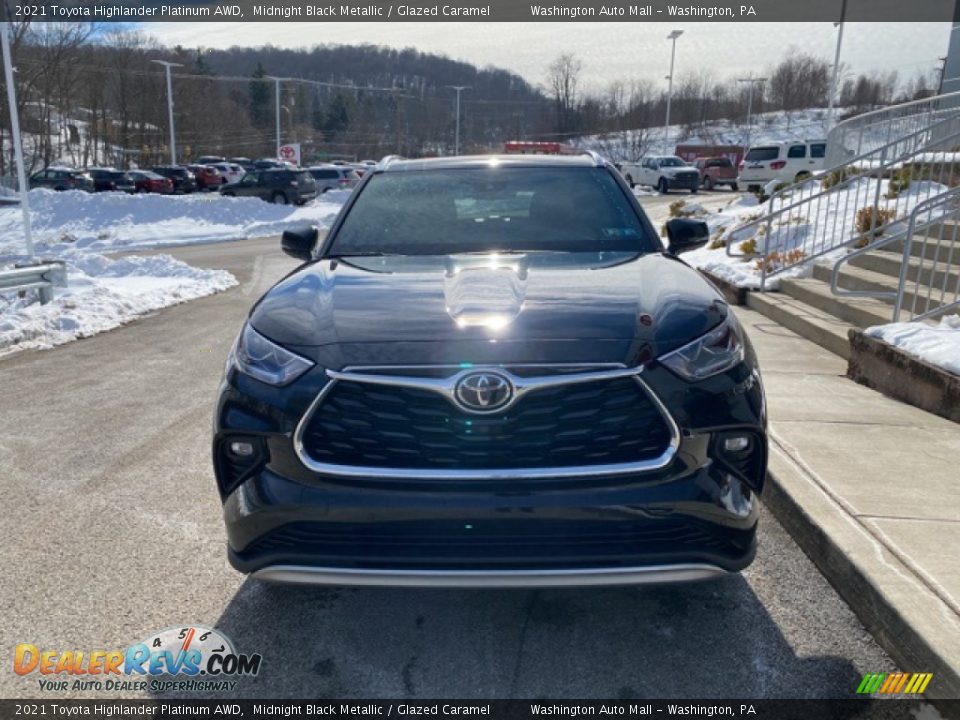 2021 Toyota Highlander Platinum AWD Midnight Black Metallic / Glazed Caramel Photo #11