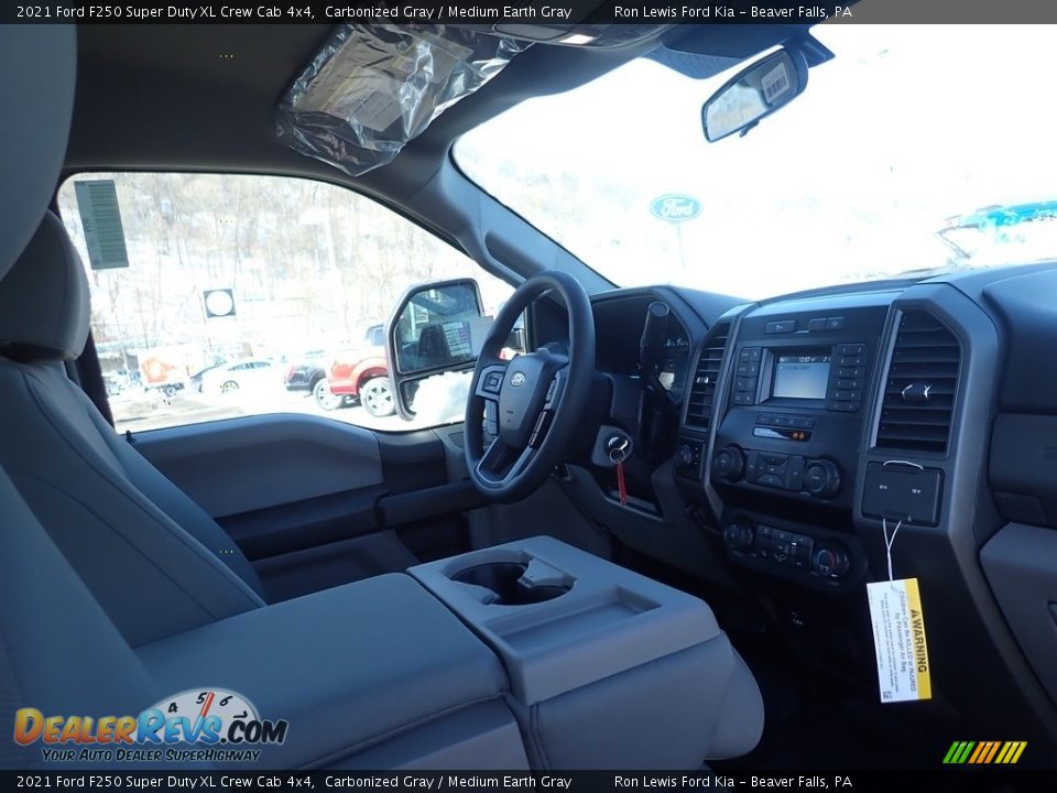 2021 Ford F250 Super Duty XL Crew Cab 4x4 Carbonized Gray / Medium Earth Gray Photo #9