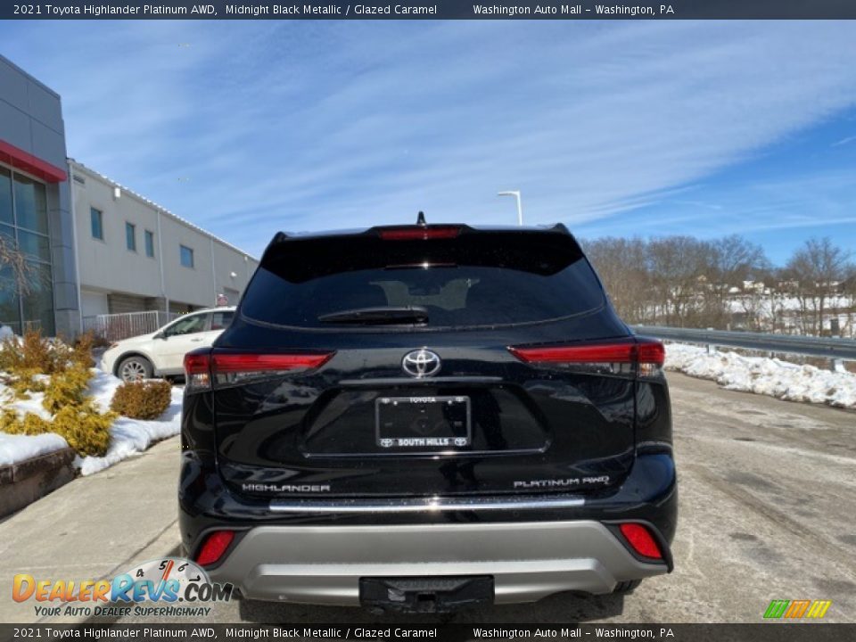 2021 Toyota Highlander Platinum AWD Midnight Black Metallic / Glazed Caramel Photo #14