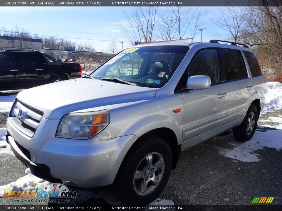 2008 Honda Pilot EX-L 4WD Billet Silver Metallic / Gray Photo #1