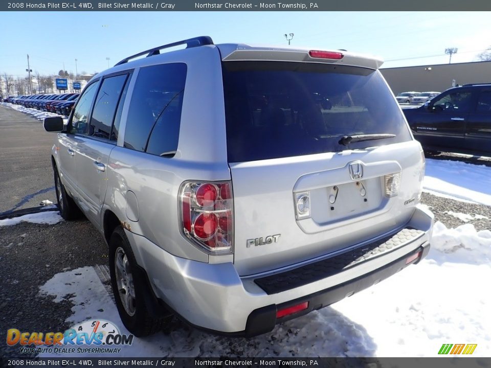 2008 Honda Pilot EX-L 4WD Billet Silver Metallic / Gray Photo #2