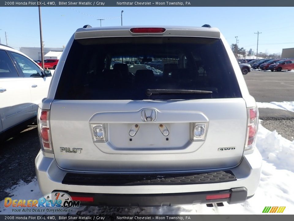 2008 Honda Pilot EX-L 4WD Billet Silver Metallic / Gray Photo #3