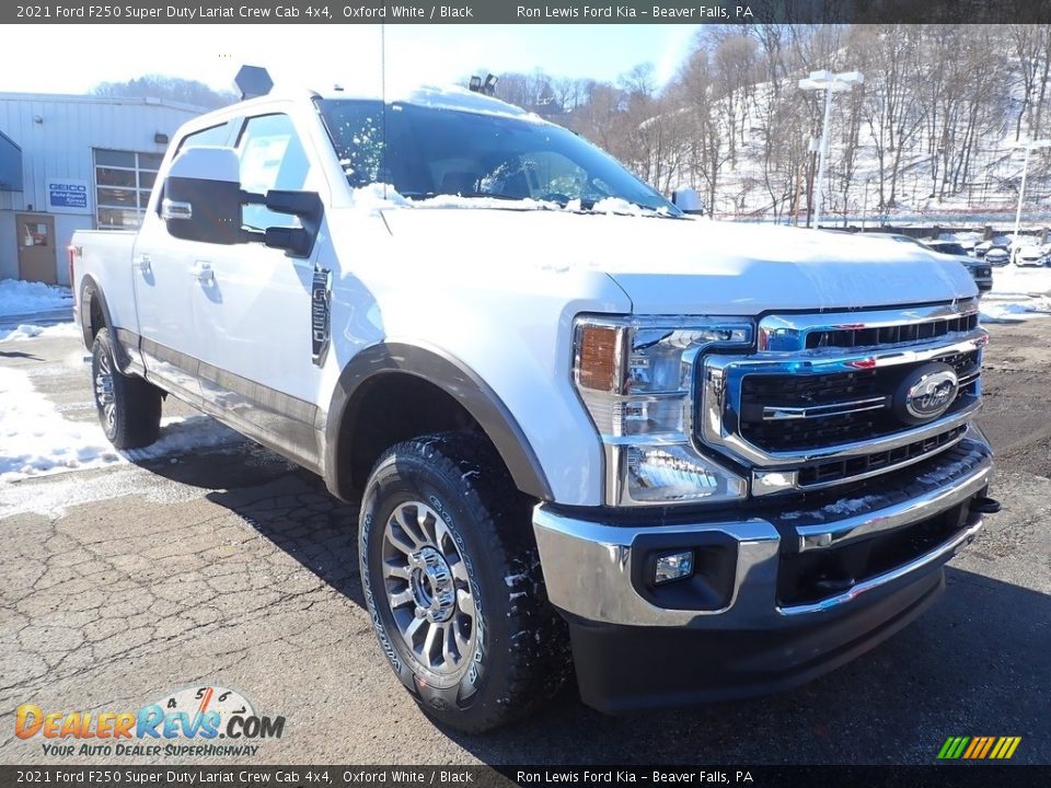 2021 Ford F250 Super Duty Lariat Crew Cab 4x4 Oxford White / Black Photo #3