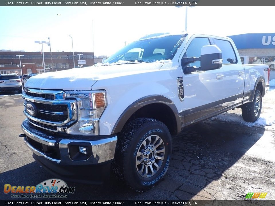 2021 Ford F250 Super Duty Lariat Crew Cab 4x4 Oxford White / Black Photo #5