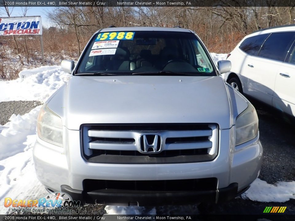 2008 Honda Pilot EX-L 4WD Billet Silver Metallic / Gray Photo #6