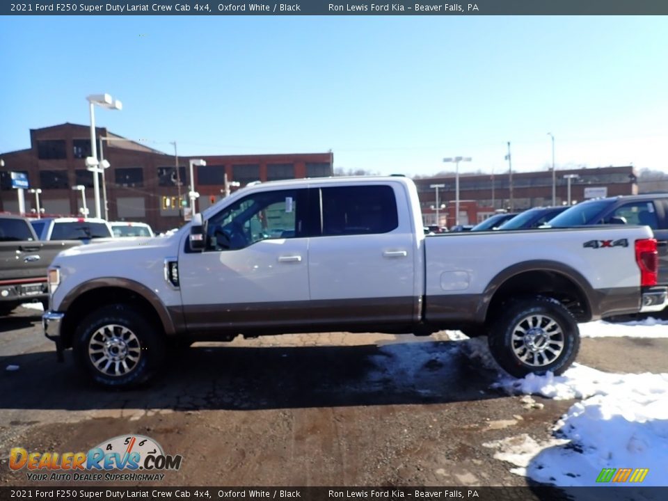 2021 Ford F250 Super Duty Lariat Crew Cab 4x4 Oxford White / Black Photo #6