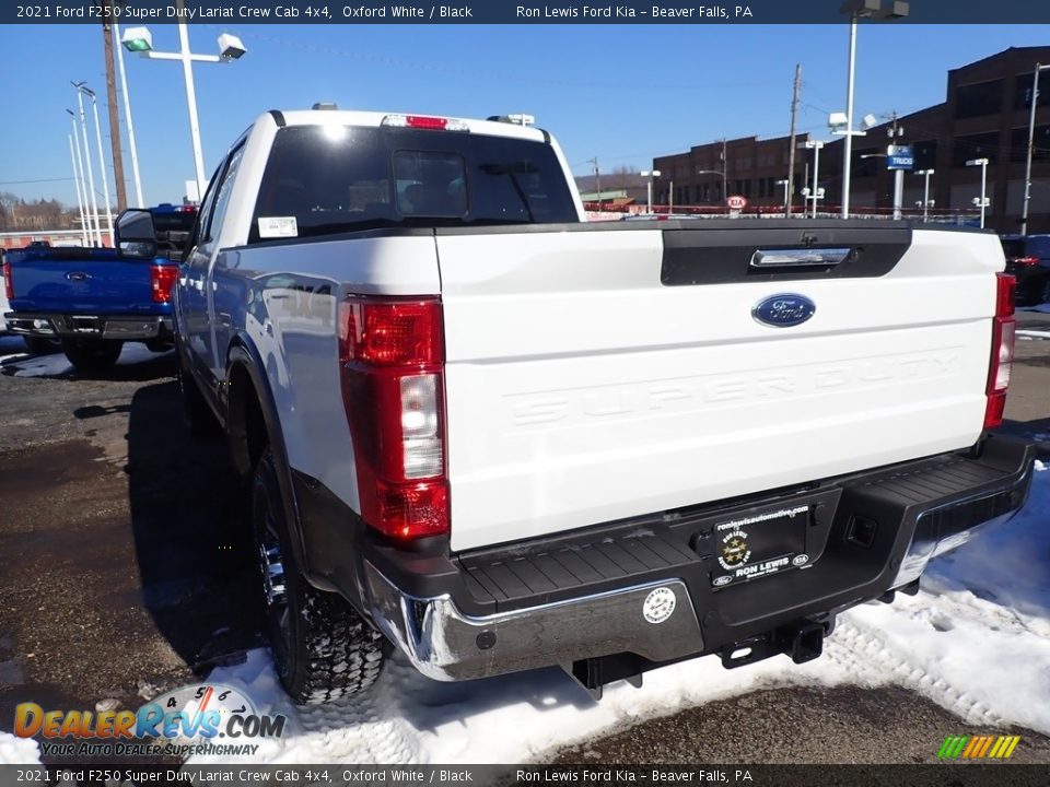 2021 Ford F250 Super Duty Lariat Crew Cab 4x4 Oxford White / Black Photo #7