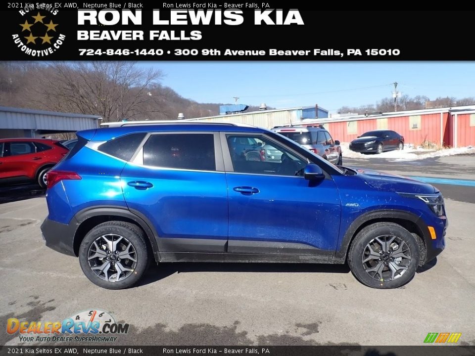 2021 Kia Seltos EX AWD Neptune Blue / Black Photo #1