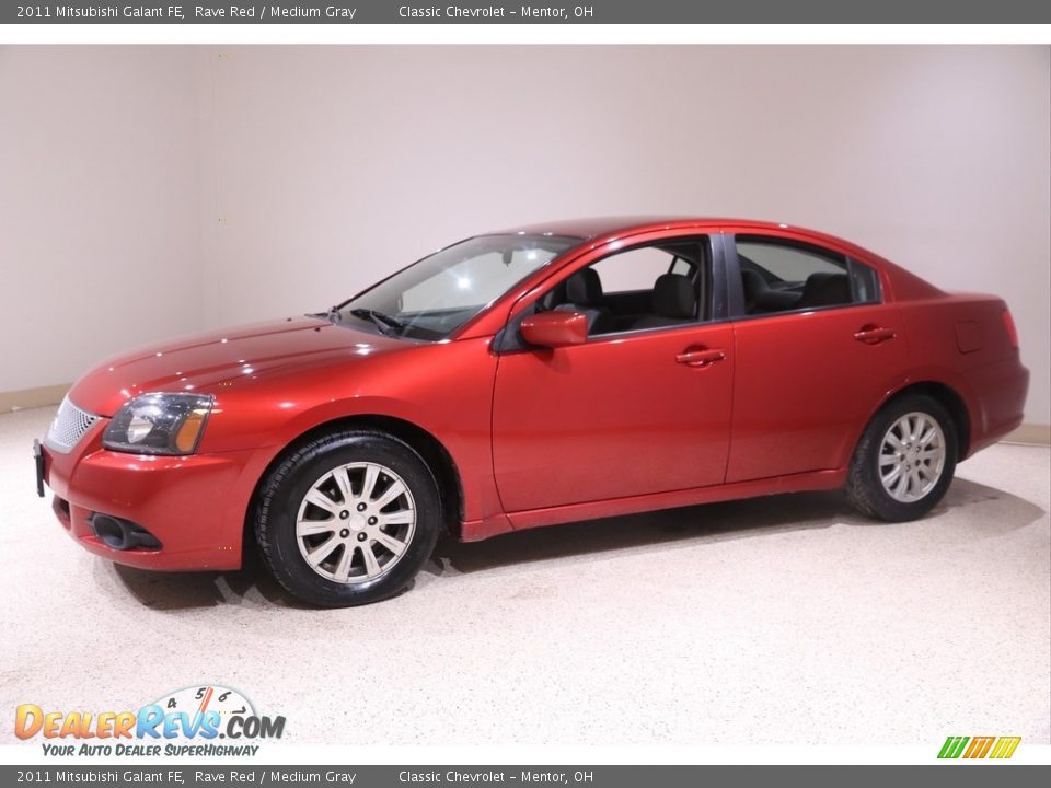 2011 Mitsubishi Galant FE Rave Red / Medium Gray Photo #3