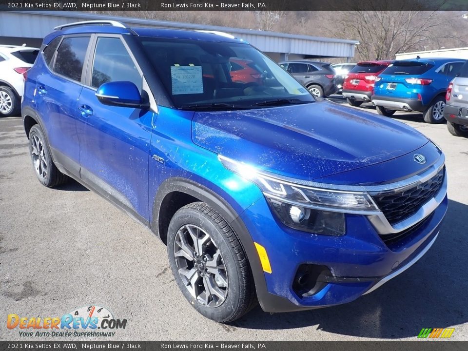 2021 Kia Seltos EX AWD Neptune Blue / Black Photo #3