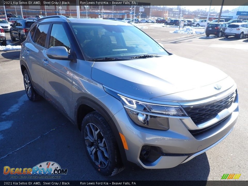 2021 Kia Seltos EX AWD Steel Gray / Black Photo #3