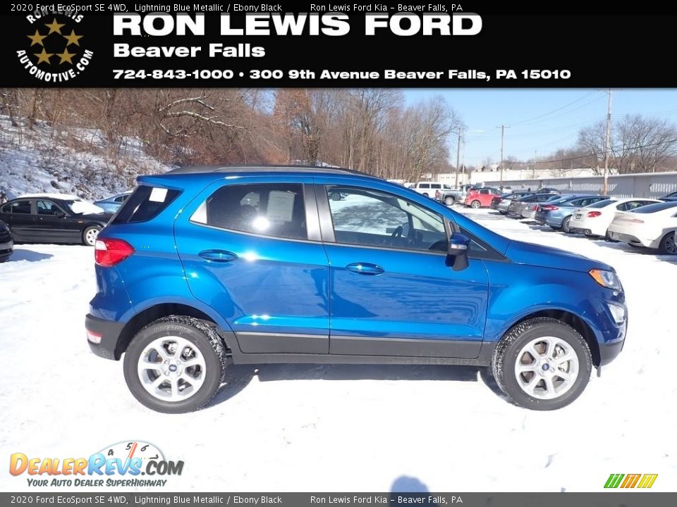 2020 Ford EcoSport SE 4WD Lightning Blue Metallic / Ebony Black Photo #1