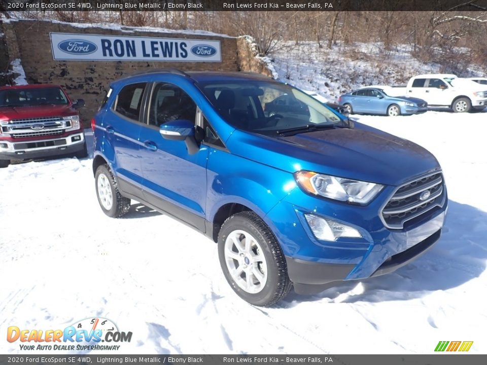 2020 Ford EcoSport SE 4WD Lightning Blue Metallic / Ebony Black Photo #3