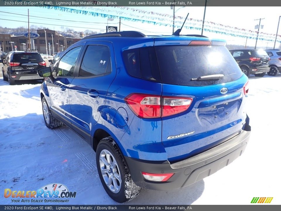 2020 Ford EcoSport SE 4WD Lightning Blue Metallic / Ebony Black Photo #7